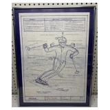 Blueprint Skiing Framed 17x23