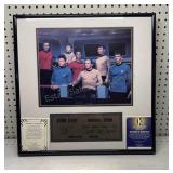 Autographed Star Trek Framed Photo W/COA 20x20