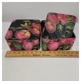 Set of 2 Tins with Fruit Design