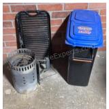 Cast iron griddle, charcoal kaddy & Coal Starter