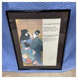 Framed K. Utamaro Art Expo Poster 28.5x38.5