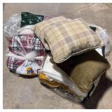Group of Blankets & Throw Pillows