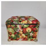 Fabric lined Berry Box. Latches for secure shut.