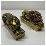 Lion book ends 7 3/4in L x 2 1/4in W x 4in T