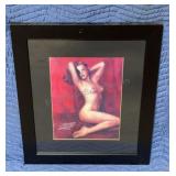 Framed Signed Haiyan Print Marilyn Monroe