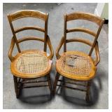 Pair if Eastlake Style Cane Bottom Chairs