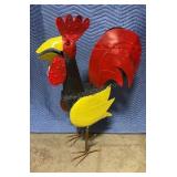 Metal Garden Sculpture Rooster 38 inches tall