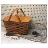 Fly Fishing Net & Picnic Basket
