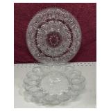 Pressed Glass Deviled Egg Plates