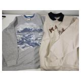 2 Womens Sweatshirts Size Large