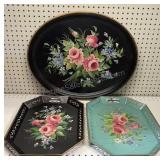 Hand Painted Metal Tole Teays Wedding Gift 1956