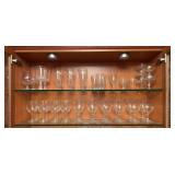 Shelf lot of Stem Glassware