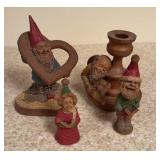 Tom Clark Gnome Figurines & Candle Holder