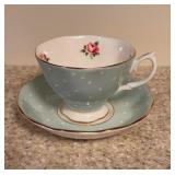 Royal Albert polka Rose Pattern Cup & Saucer