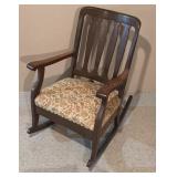 Antique Oak Rocking Char