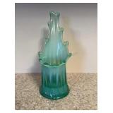 Fostoria Opalescent Green Cnadle Stick Holder