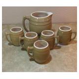 UHL Pottery Company Pitcher & Mugs