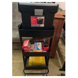 Metal rolling Shelf, File box & more