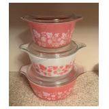 Pyrex Pink Gooseberry Pattern