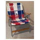 Macrome Yarn Chair MLK Initials