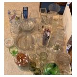 Group of Assorted Glass Vases, Cups, Plates &...