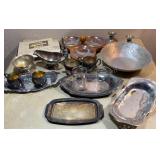 Plated  Tableware & Hammered Alum. Bowl
