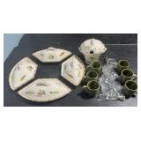 Serving Set & Green Coffee Cups