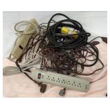 Power strips and electrical cords and connectors