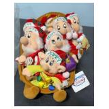 Disney Seven Dwarfs Sleigh Plush W/ Tags
