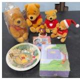 Collection of Pooh Bear  Plush, Plate & More
