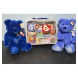 TY Beanie Baby Official Club Case & Clubby Bears