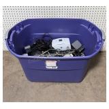 Large tote of Cords & Electronics