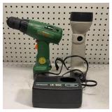 Hitachi Drill, Flashlight & Charger Untested