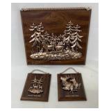3 Sault ste. Marie 3D plaques of elk made in