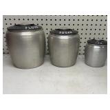 3 Piece Aluminum Canister set