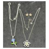 Silver Earrimgs & Necklaces