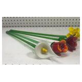 Art Glass Flowers Aprox 18 inches
