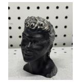 Kanoa Black Coral Bust Aprox 4 inches tall