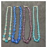 Vintage Crystal Beaded Necklaces