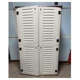 Plastic storage shed 27x50x79inches tall