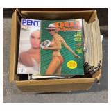 Box of Vintage Adult Books & various Magazines ,