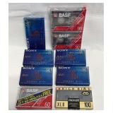 New blank recording cassette tapes