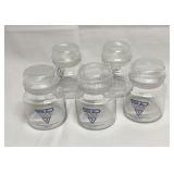 5 candy seal jars