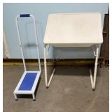 Bath safety stand & adjustable table