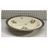 Sterling Silver Rim Floral Bowl