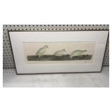 Signed Framed litho 13x27