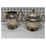 Plated Sugar & Creamer