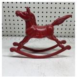 Red Castiron Rocking Horse 7 inches tall