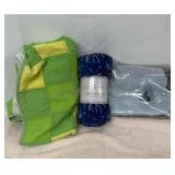 Lot of 3 clean throw blankets