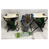 To fold up garden stools 1 garden tool bag and 1